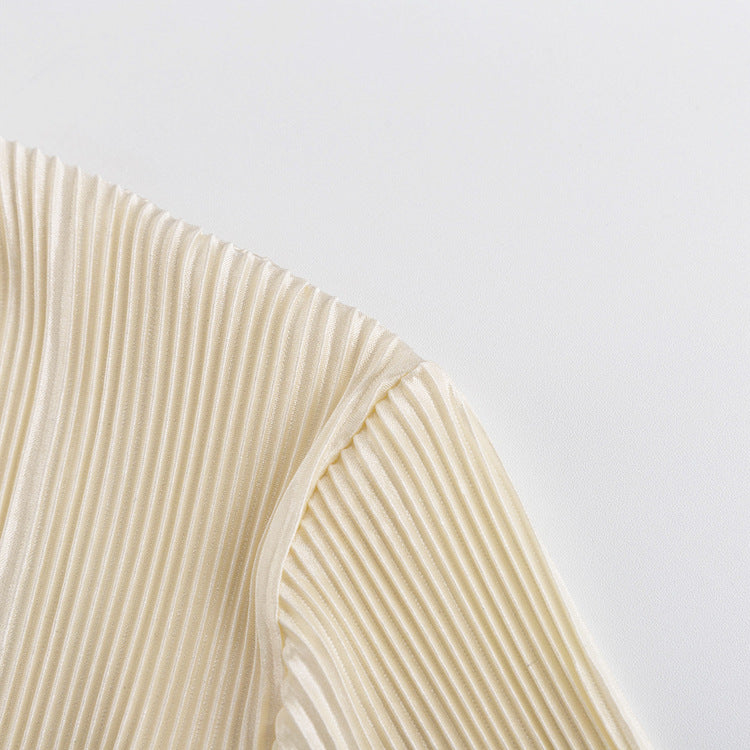 Maren | Raffineret V-hals Top i Tekstureret Finish