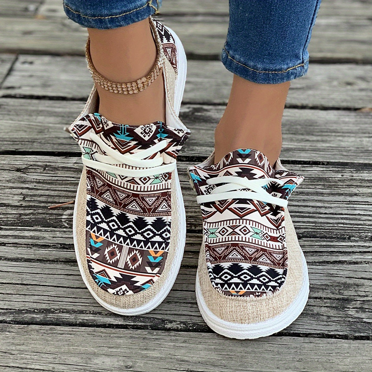Vibeke | Stilfulde Premium Casual Sneakers med Print