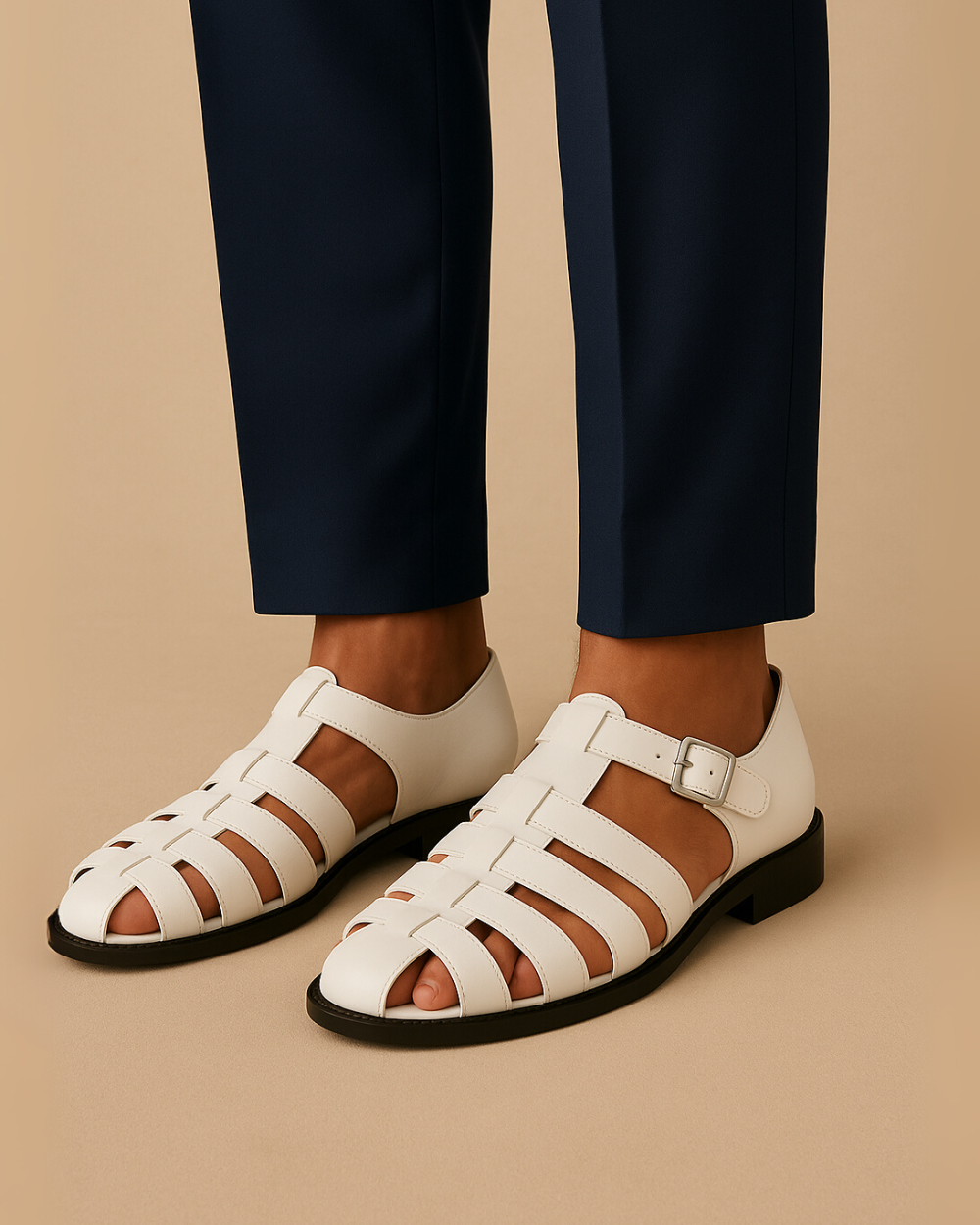 Renaud™ | Elegant lukket sandal med rem og spænde