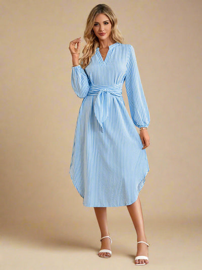 Liv kjole | Stribet elegance og afslappet pasform