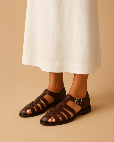 Renaud™ | Elegant lukket sandal med rem og spænde
