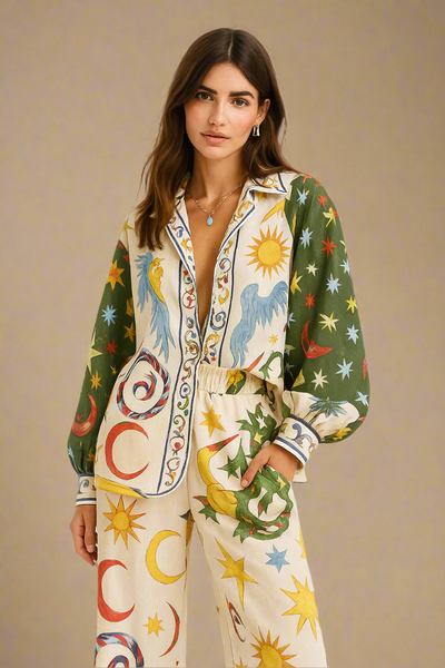 Sæt Victoria | Komfortable Bukser + Løs Skjorte