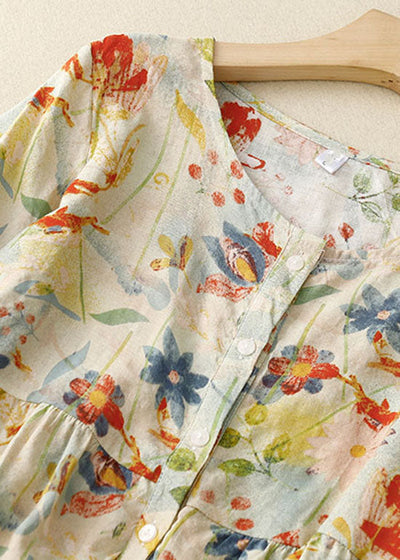 Rune | Stilfuld Blomstret Skjorte med Knapper