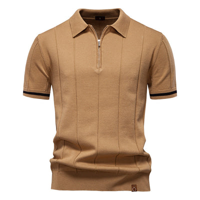 Per™ | Struktur-Zip-Poloshirt