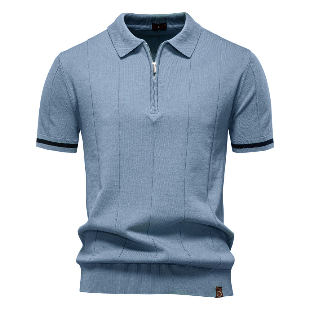 Per™ | Struktur-Zip-Poloshirt