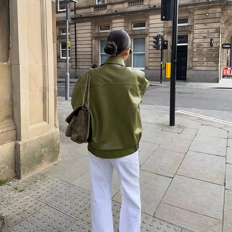 Lisa | Oversized Læderjakke