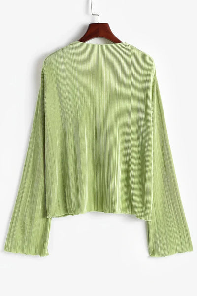 Maren | Raffineret V-hals Top i Tekstureret Finish