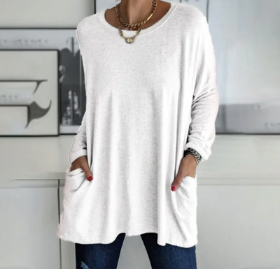 Ava™ | Casual Oversized Tunic Top med lommer