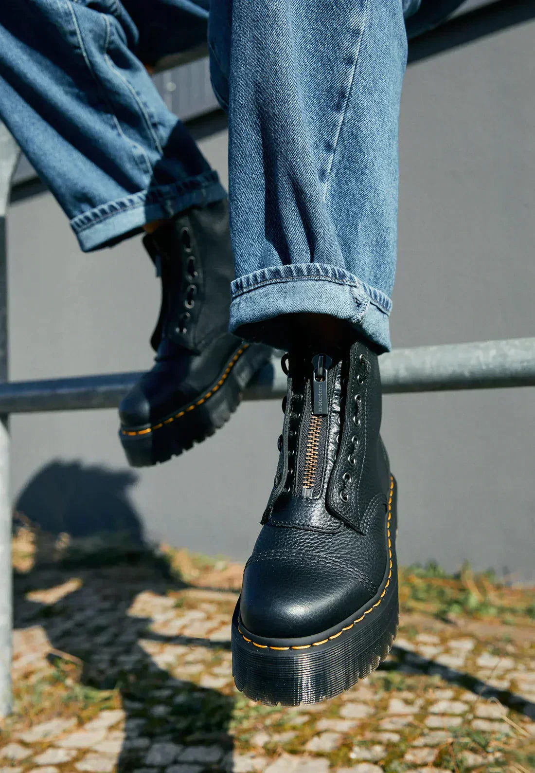 Gry™ | Stilfulde Zip-Up Platform Støvler
