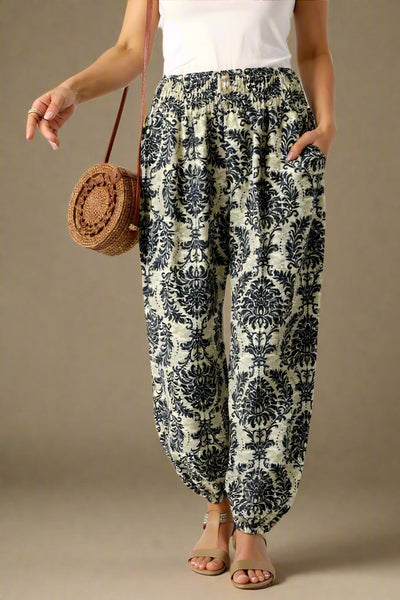 LIVA BUKSER | Kunstnerisk Mønster & Afslappet Elegance