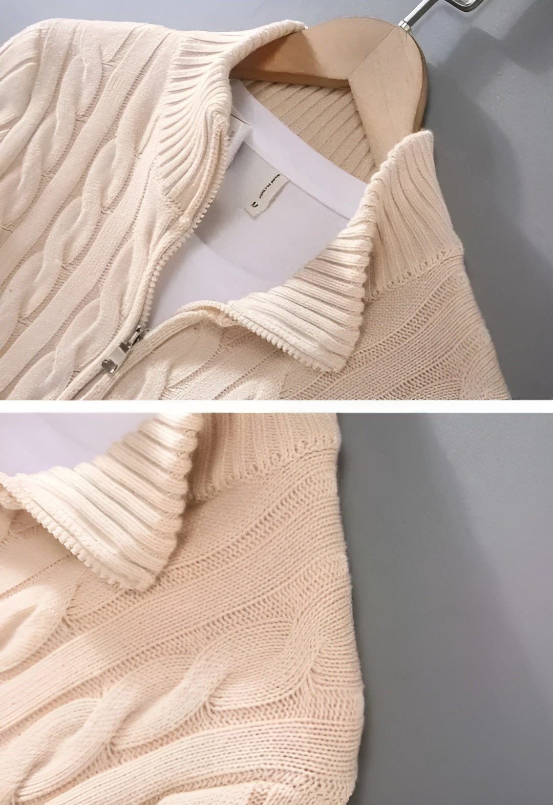 Marco | Sweater med halv lynlås