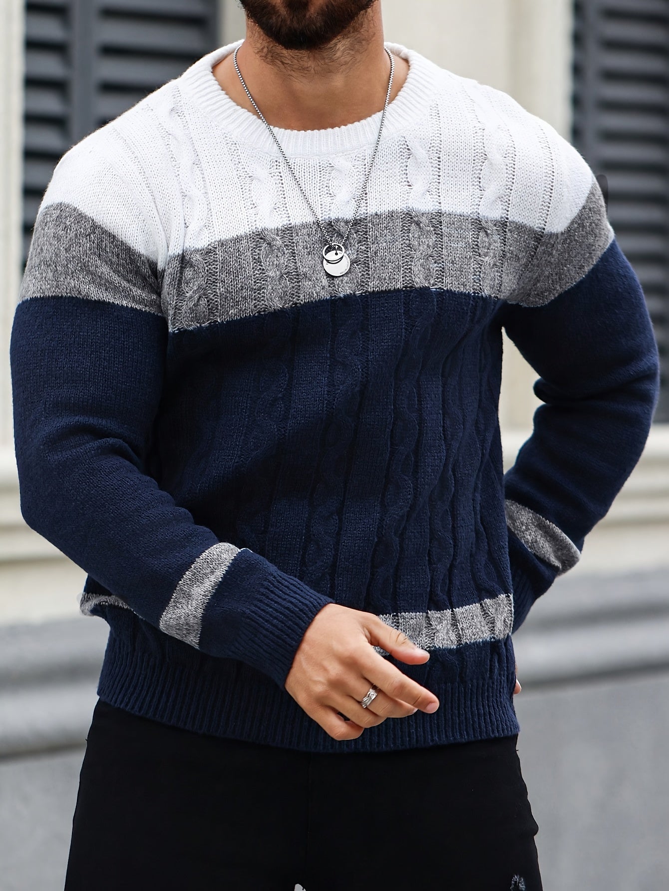 Jesper | Elegant patchwork sweater