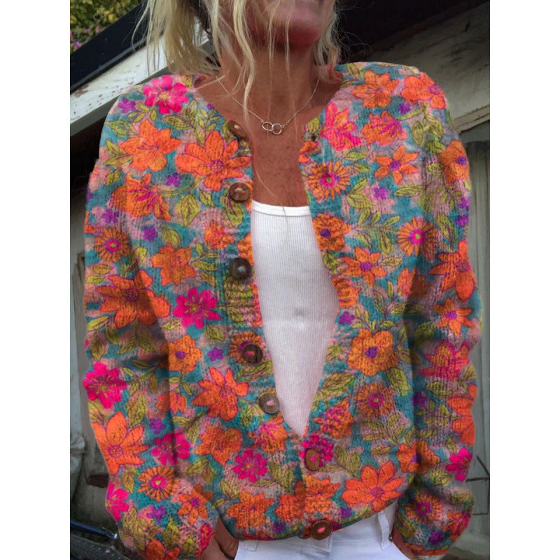 Lotte™ – Let cardigan med legende print